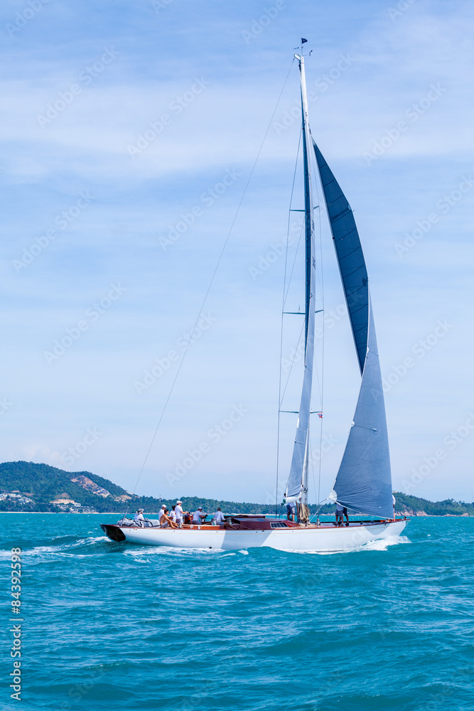 Naklejka premium SAMUI REGATTA 2015, THAILAND - MAY 25 : Event at Chaweng beach ,