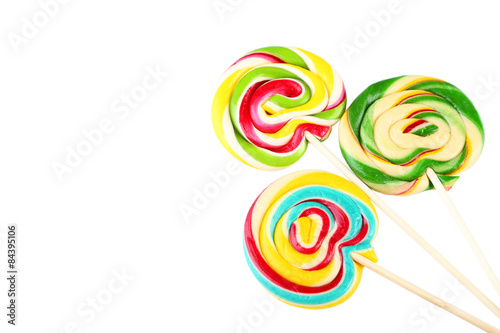 Lollipops isolated on white