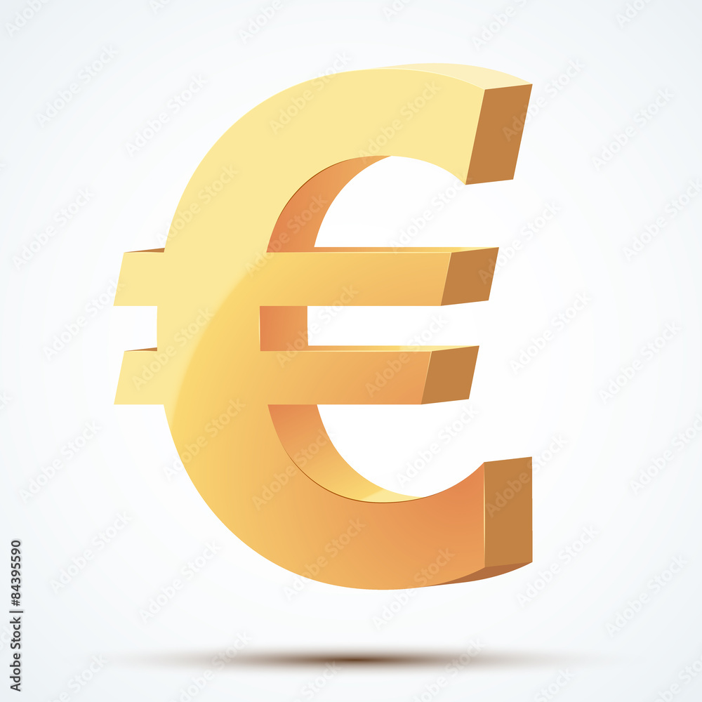 Fototapeta premium Golden symbol of euro