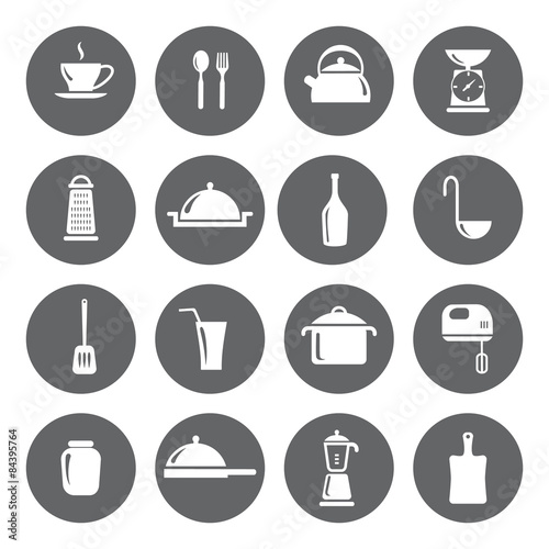 Kitchen flat icons