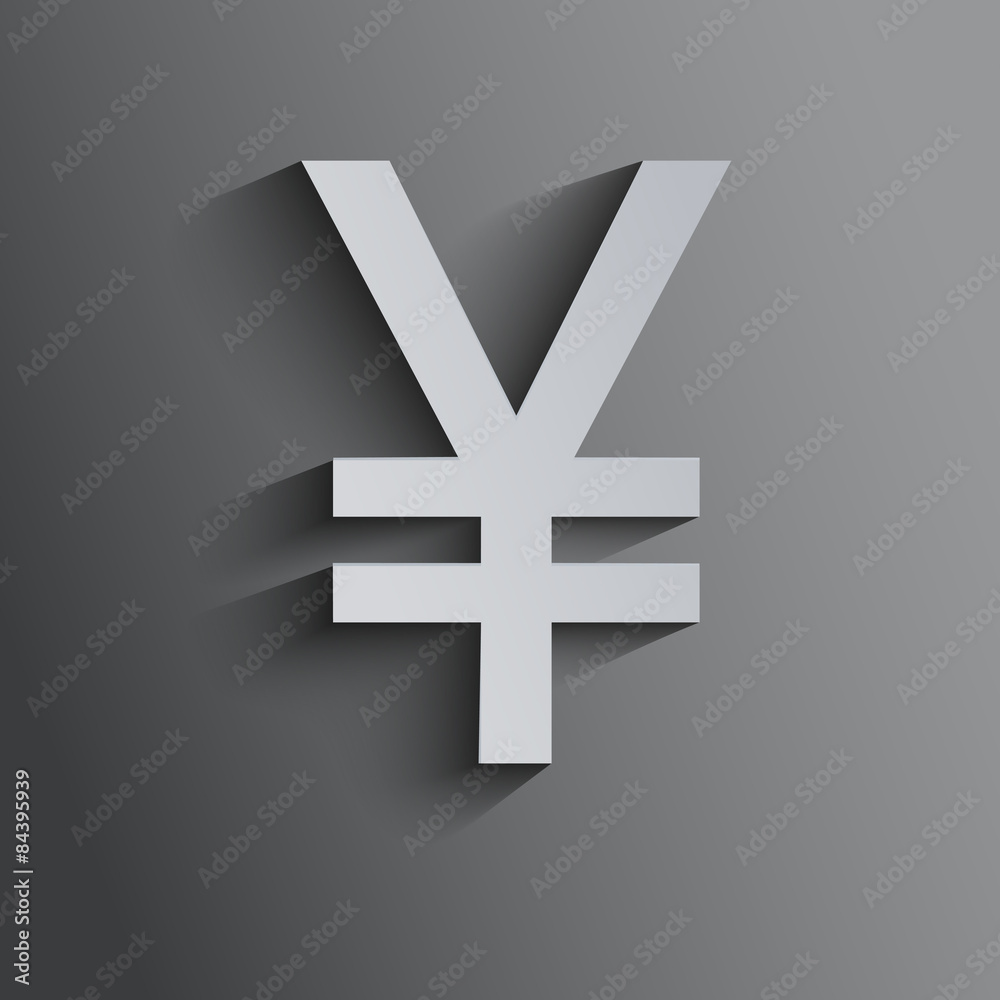 Obraz premium background symbol yen