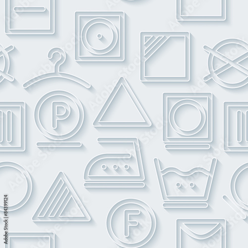 White paper with outline extrude effect. Abstract 3d seamless background. Halftone vector EPS10.