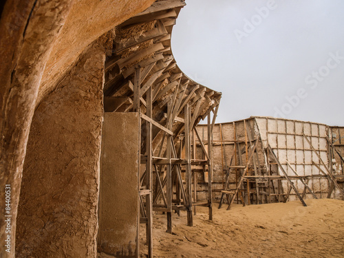 Interiour, behind the scenes, view of the original film set used