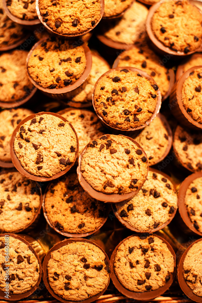 ..Chocolate chips cookies, close up. Chocolate chip cookies shot ..Chocolate chips cookies, close up. Chocolate chip cookies shot