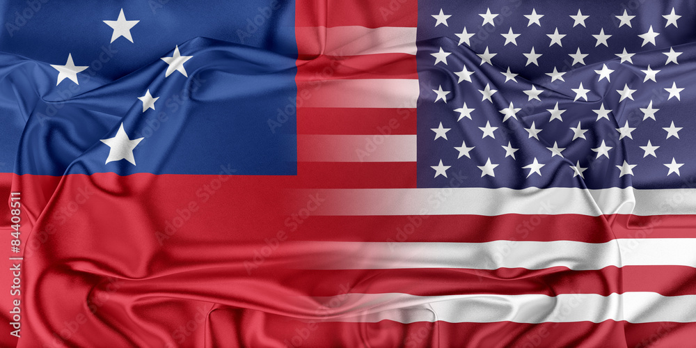 Obraz premium USA and Samoa