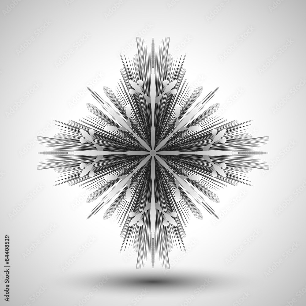 Obraz premium Abstract snowflake. Editable vector. Eps 10