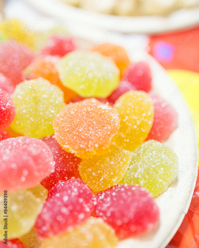 Different colorful candies, close up photo, small dof Different colorful candies, close up photo, small dof