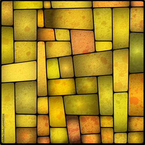 Bright and colourful stained galss window