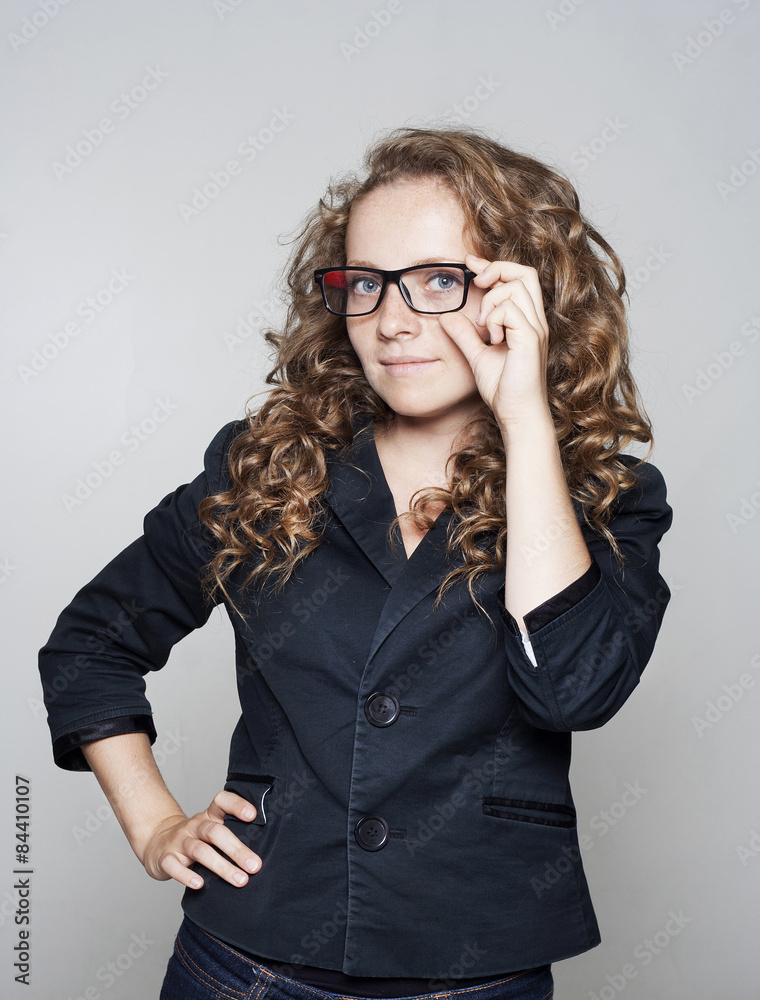 Pretty thoughtful businesswoman