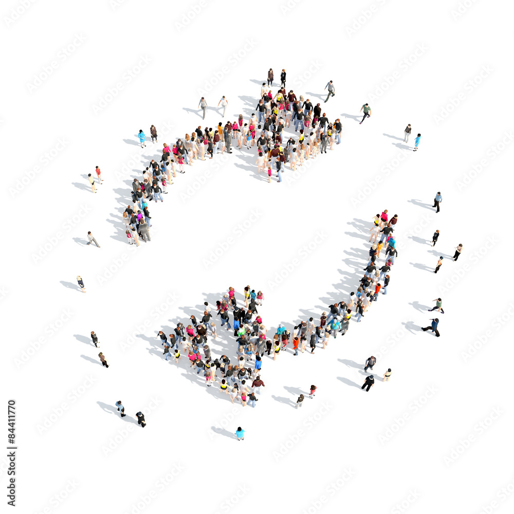 People in the form of arrows. People in the form of arrows.