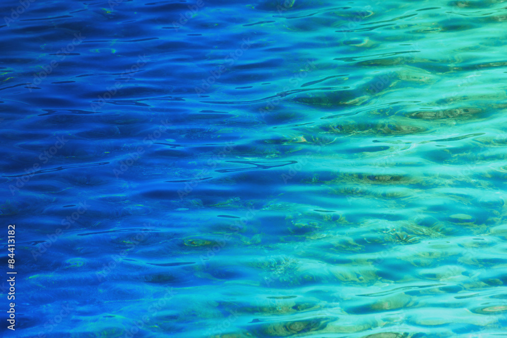 Fantastic blue sea background. Mediterranean Sea, Montenegro, E