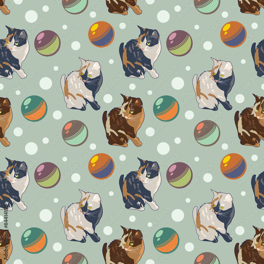 Seamless pattern with cats Seamless pattern with cats