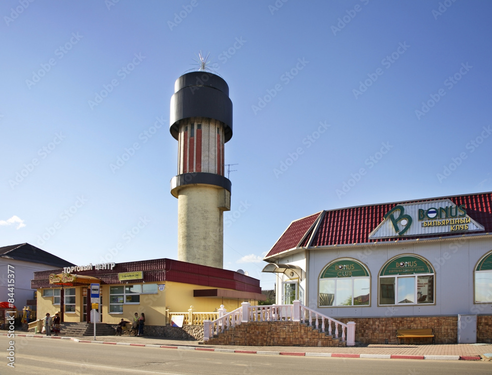 Obraz premium Water tower in Hlybokaye. Belarus