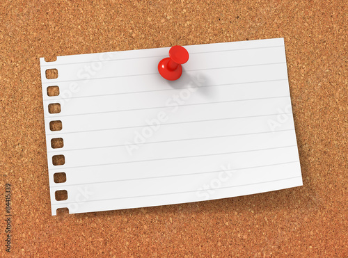 empty bulletin board note paper
