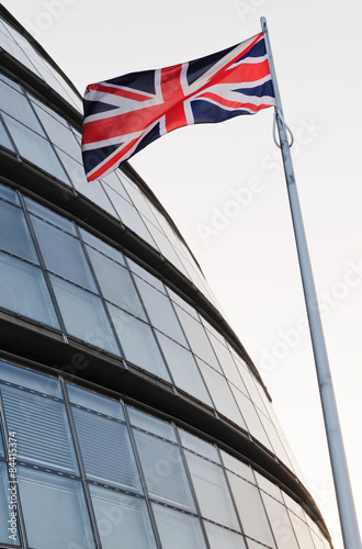 The Union flag and London City Hall