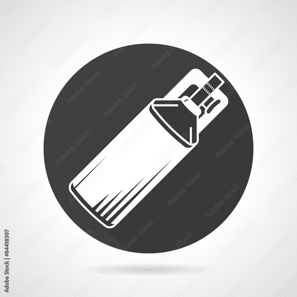 Co2 cylinder black round vector icon Co2 cylinder black round vector icon