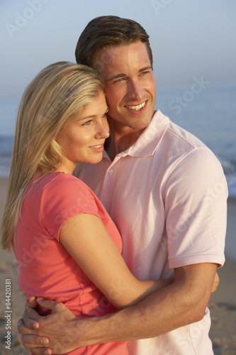 Romantic Young Couple Enjoying Beach Holiday