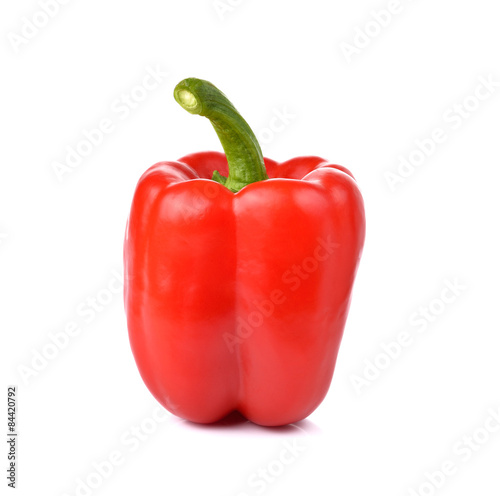 sweet red pepper isolated on white background