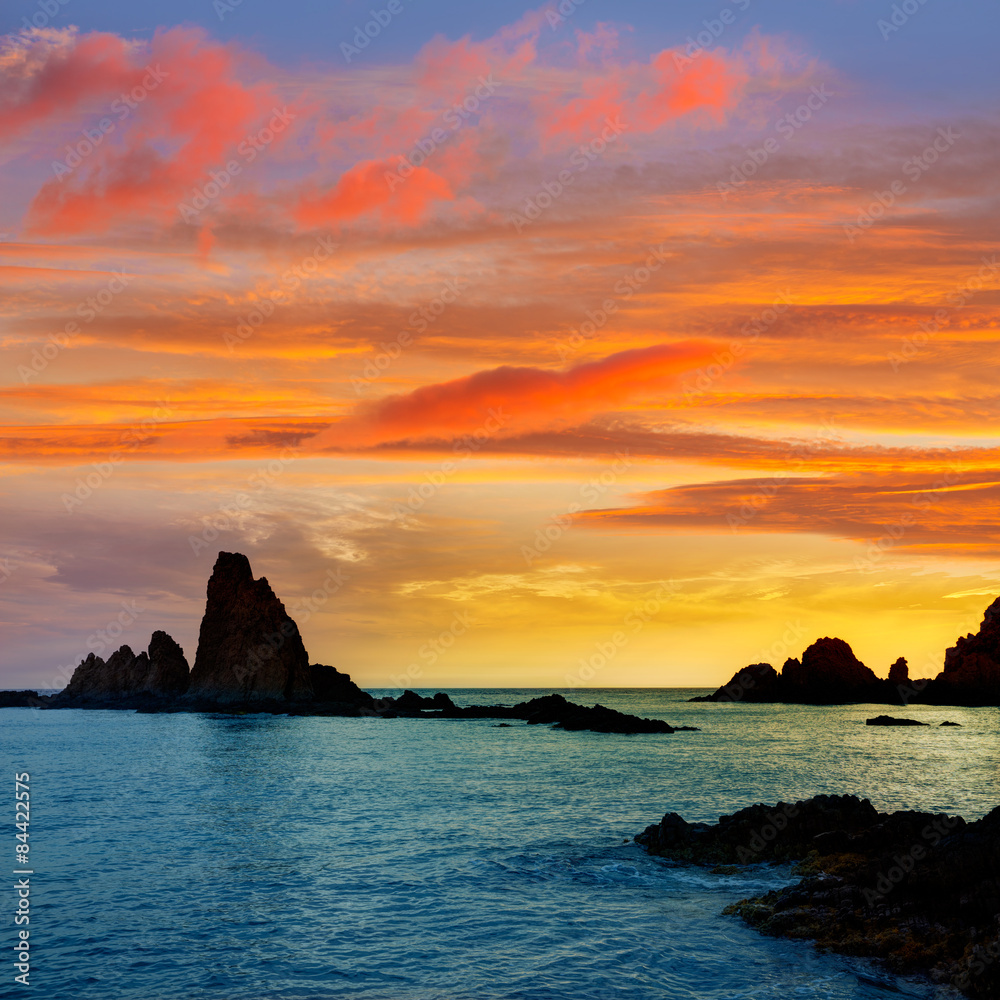 Almeria Cabo de Gata las Sirenas sunset