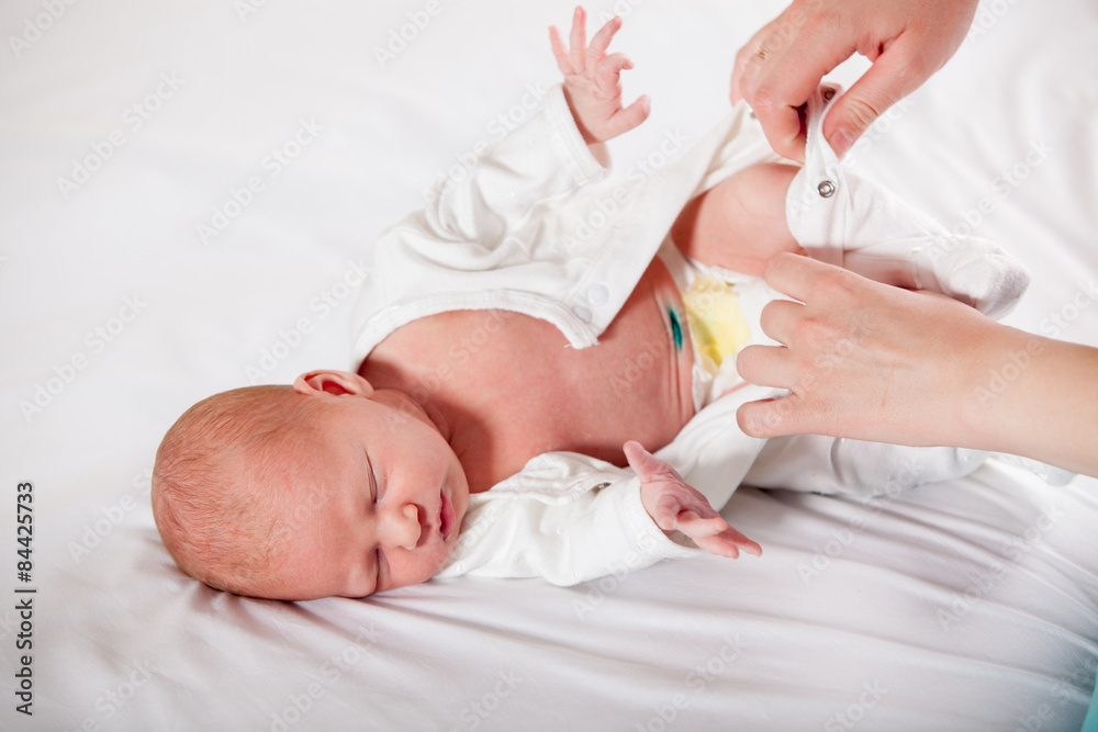 Newborn baby disguised , ready to replace diapers Newborn baby disguised , ready to replace diapers
