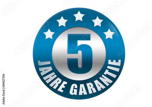 5 Jahre Garantie / Garantie Siegel