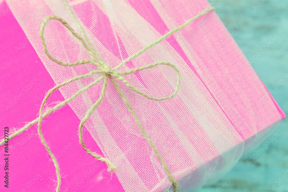 Gift, pink, white. Gift, pink, white.