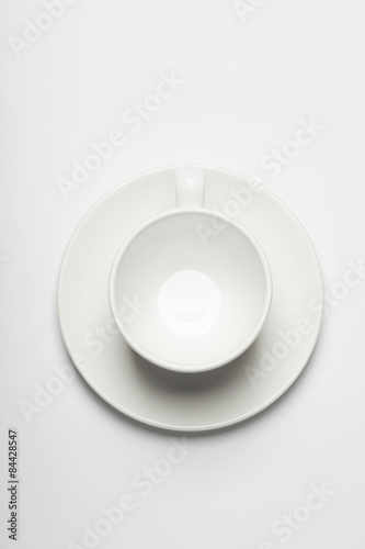 coffee cup over white background