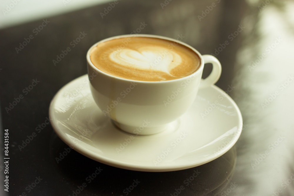 Art latte or cappuccino coffee. Art latte or cappuccino coffee.