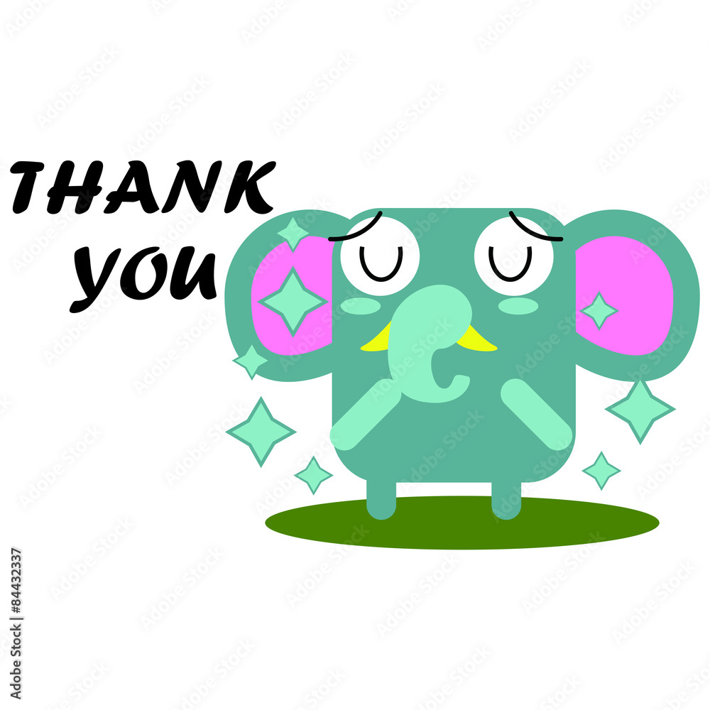 Cute elephant expressions set Stock Vector | Adobe Stock