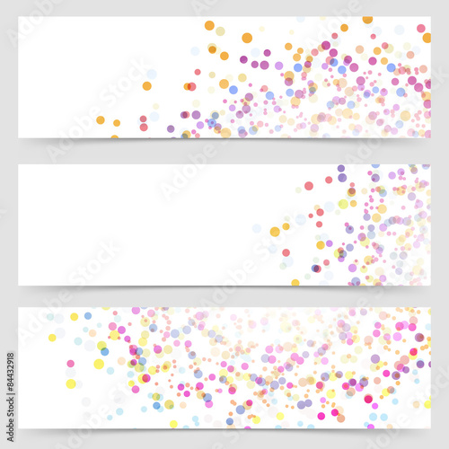Bright colorful splatter dot pattern card