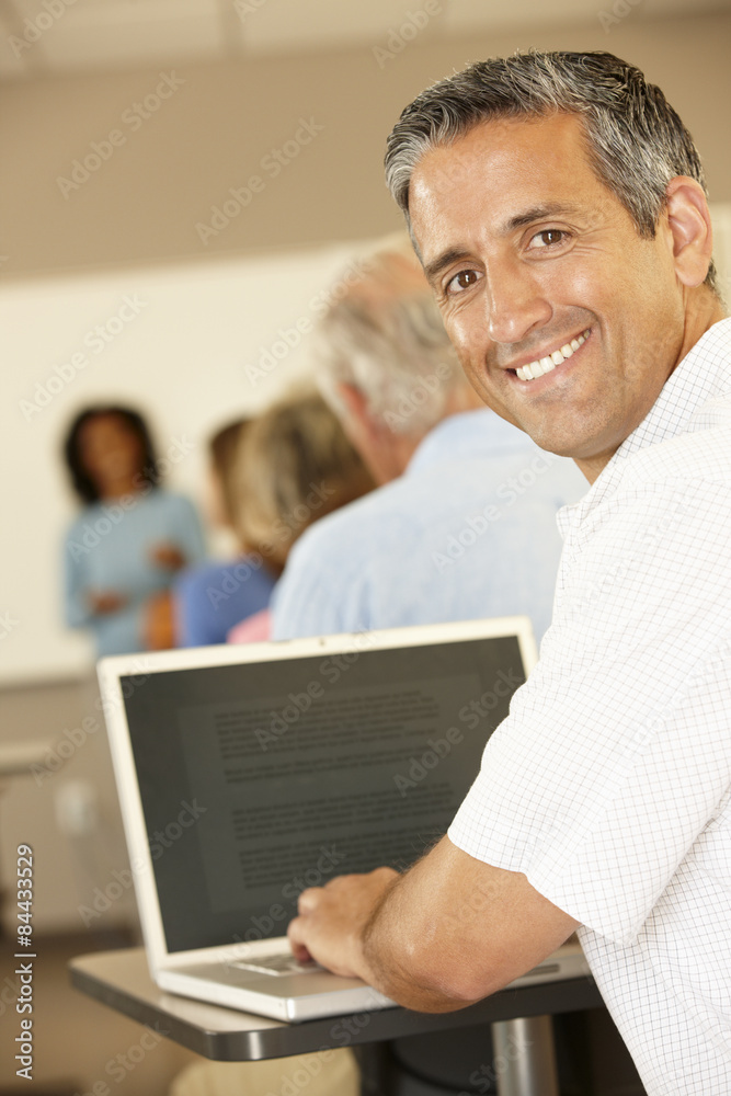 Mature student in class Mature student in class