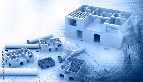 Blue print of a architectural project