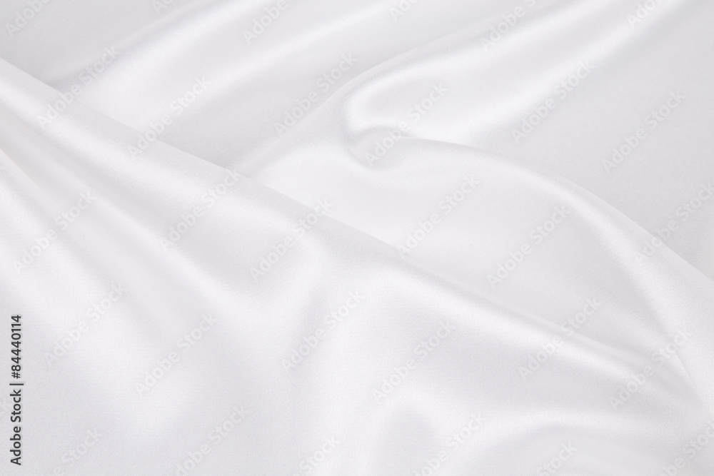 White silk texture close up.