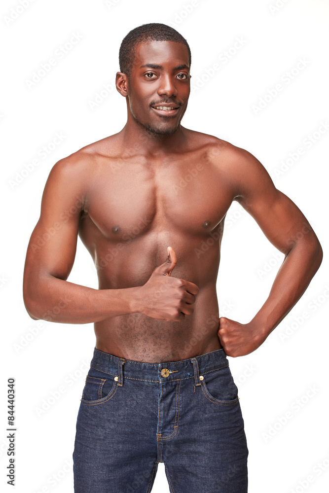 portrait of handsome young black african smiling man portrait of handsome young black african smiling man