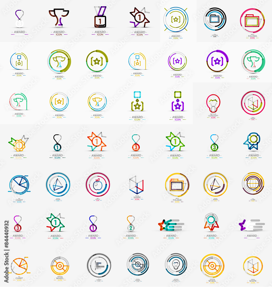 Large corporate company logo collection. Universal icon set for Large corporate company logo collection. Universal icon set for