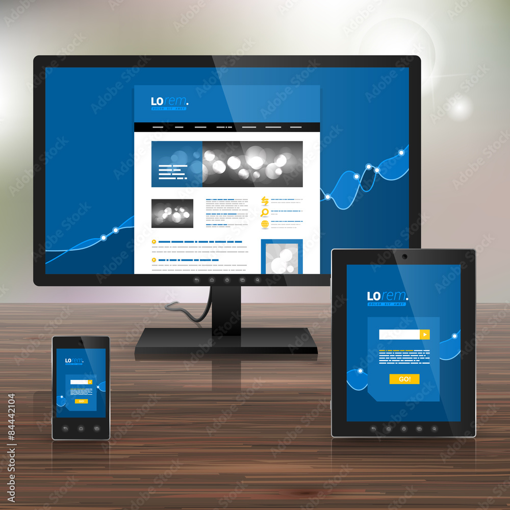 Fototapeta premium Corporate template design with applications