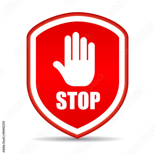 Stop hand sign