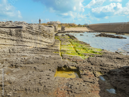 A view of a rocky shore of a Sicily island