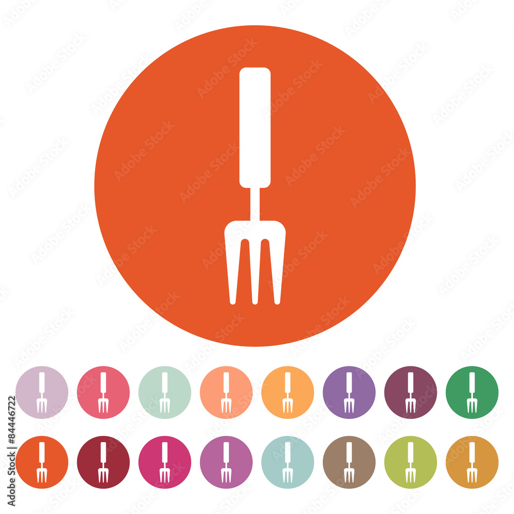 The rake icon. Raking symbol. Flat The rake icon. Raking symbol. Flat