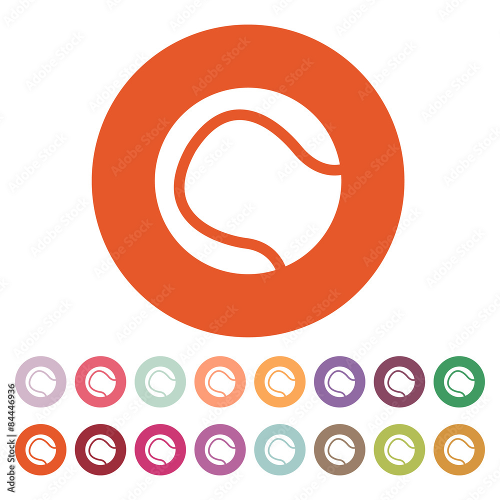 Fototapeta premium The tennis ball icon. Sport symbol. Flat