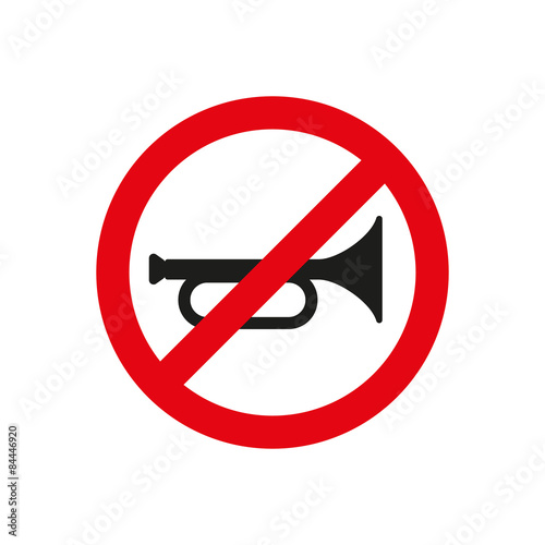 The keep quiet icon. No sound symbol. Flat