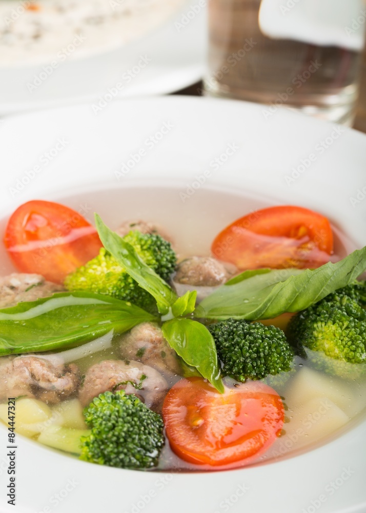Appetizer, bowl, broth. Appetizer, bowl, broth.