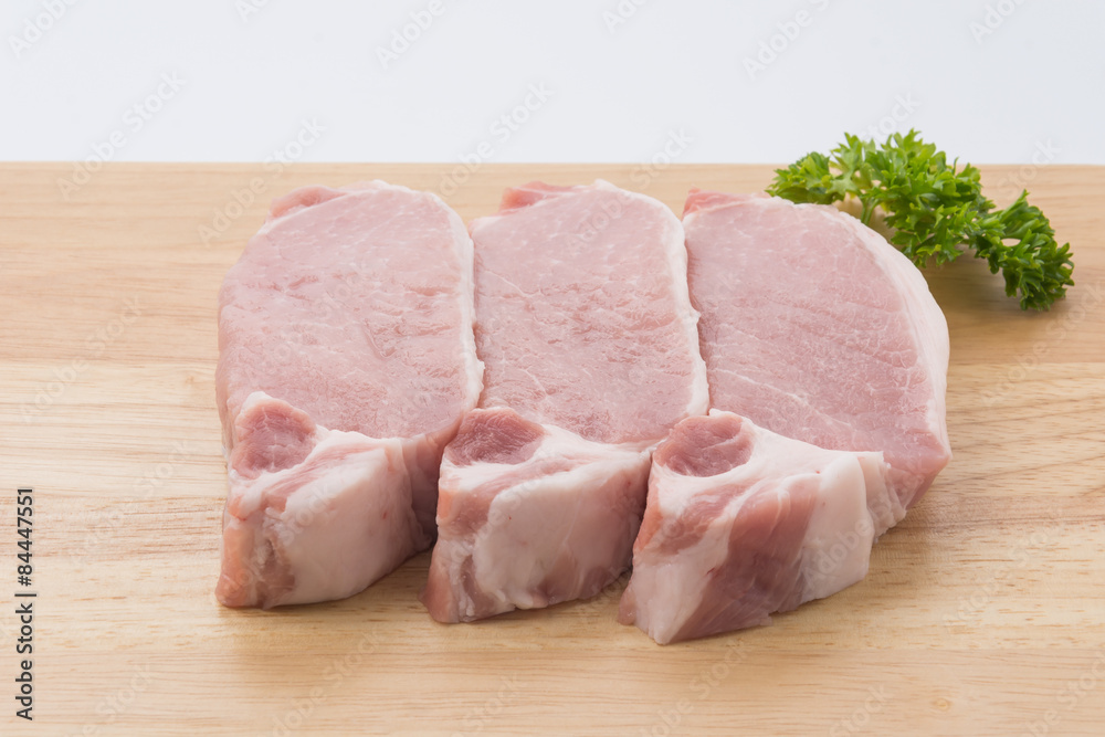 raw meat pork steak