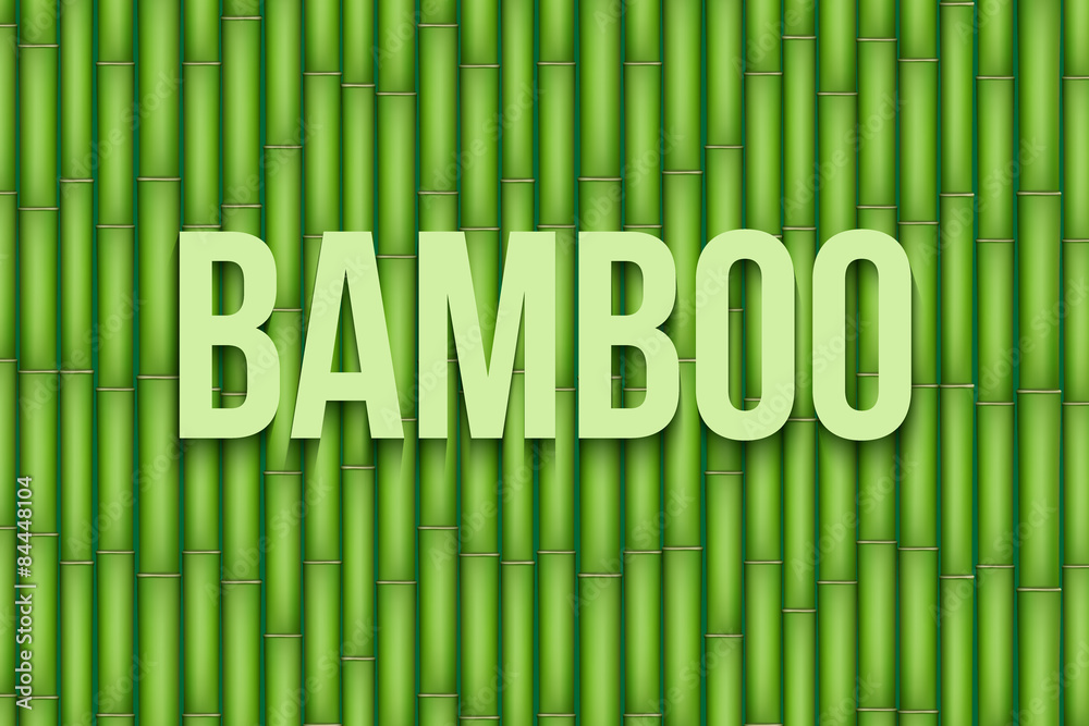Fototapeta premium Green Bamboo background. Vector