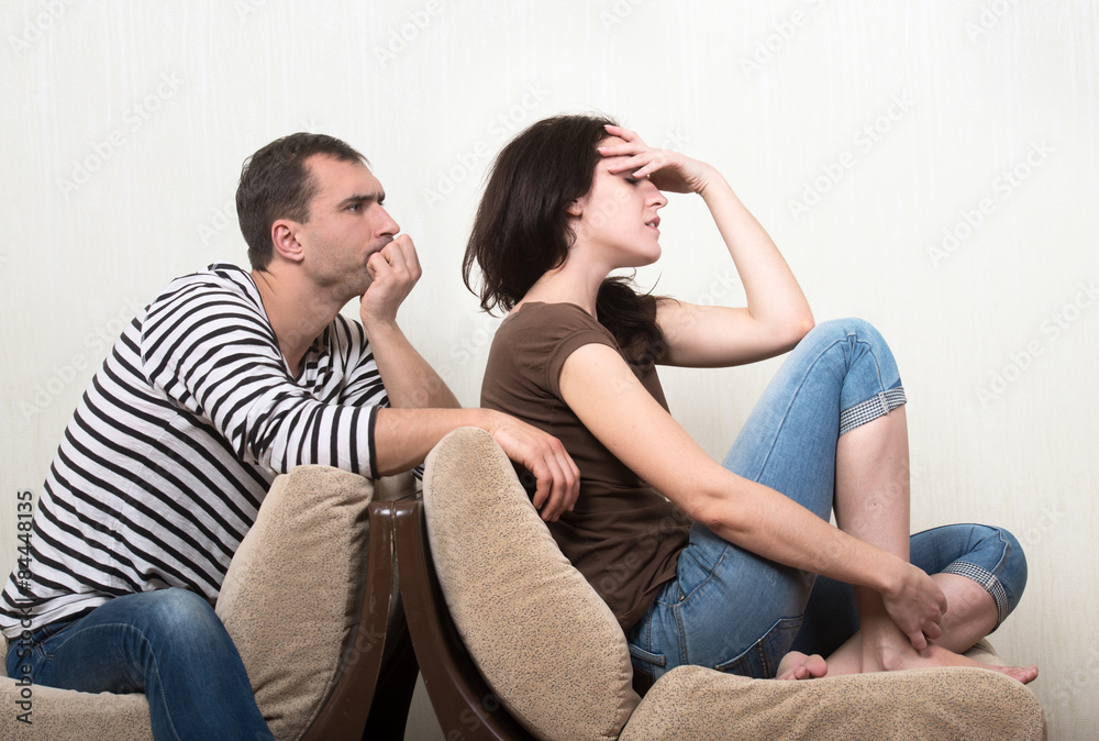 Couple quarreling with each other Couple quarreling with each other