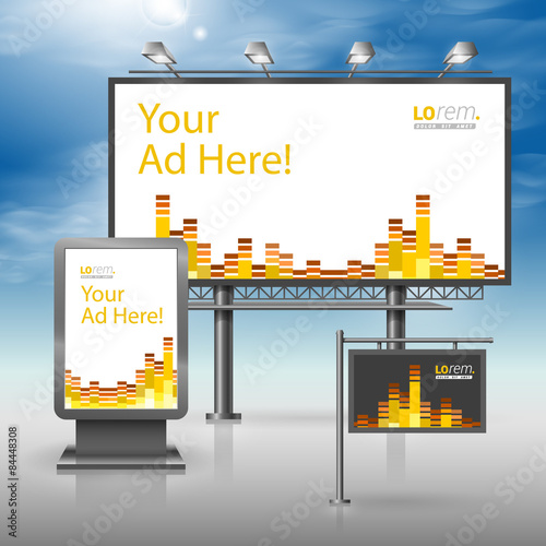 Corporate identity. Billboard, sign, light box