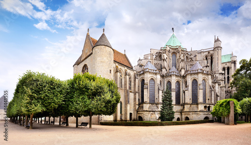 The Cathedral of Chartres, rear view, France photo