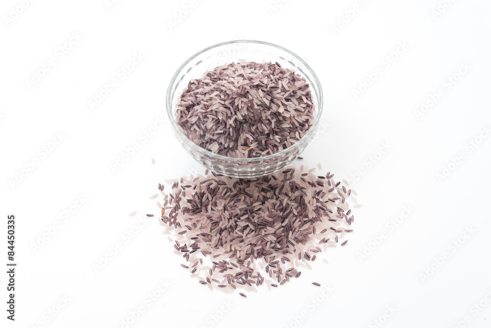 berry rice isolated on white background berry rice isolated on white background