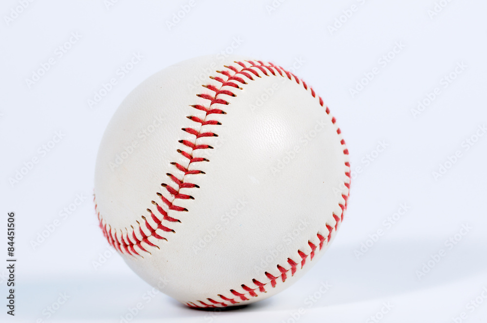 Single baseball with red knit. Single baseball with red knit.