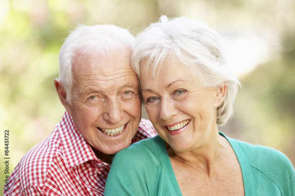 Outdoor Portrait Of Happy Senior Couple Outdoor Portrait Of Happy Senior Couple